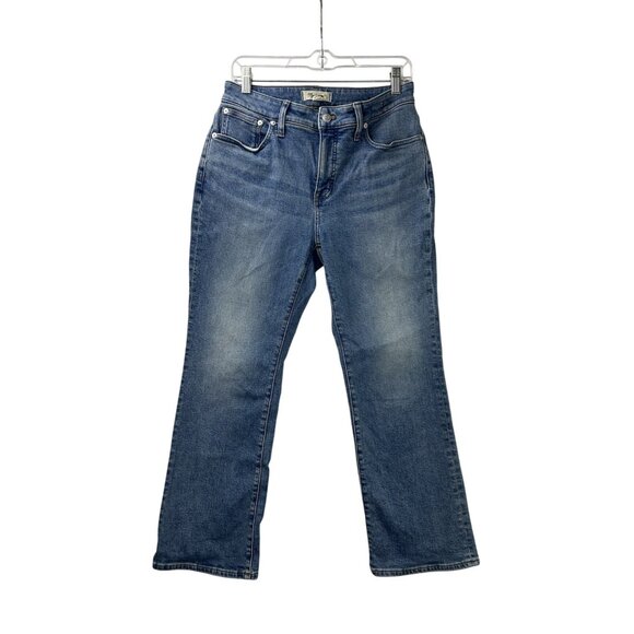 MADEWELL Women's Size 29 Curvy Kick Out Crop Jeans Blue Straight Leg NO697 - Picture 8 of 13